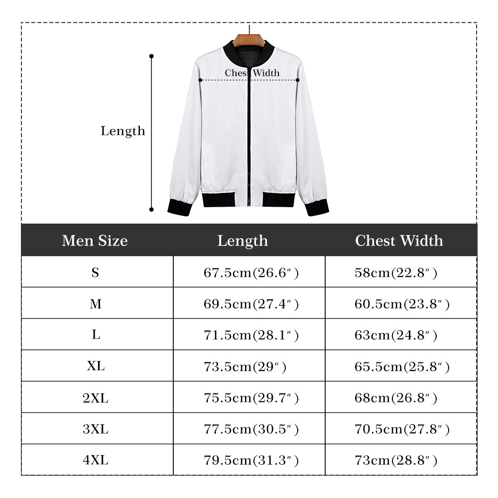 SLHS - Adult Zip-Up Bomber Jacket, Orange/White