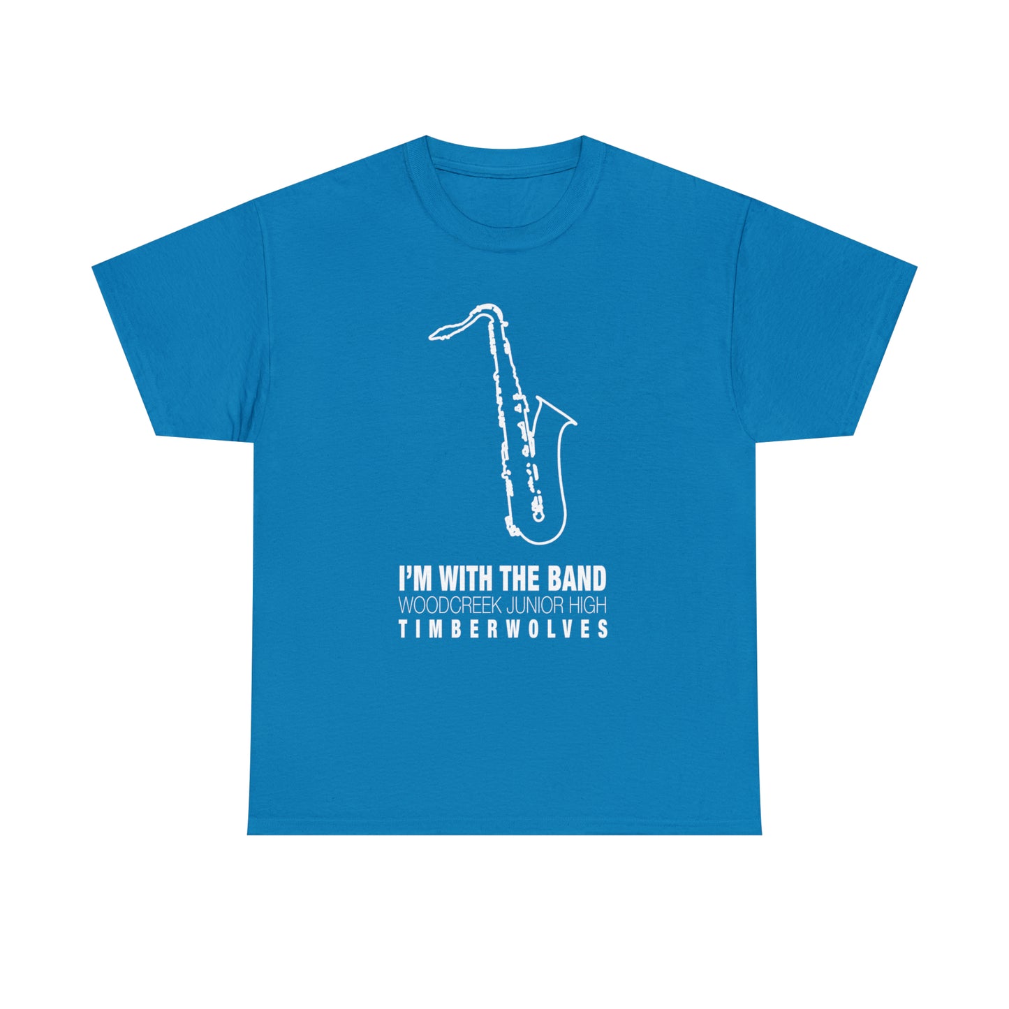 WCJH - I'M WITH THE BAND Adult Saxophone Tee (13 color options)