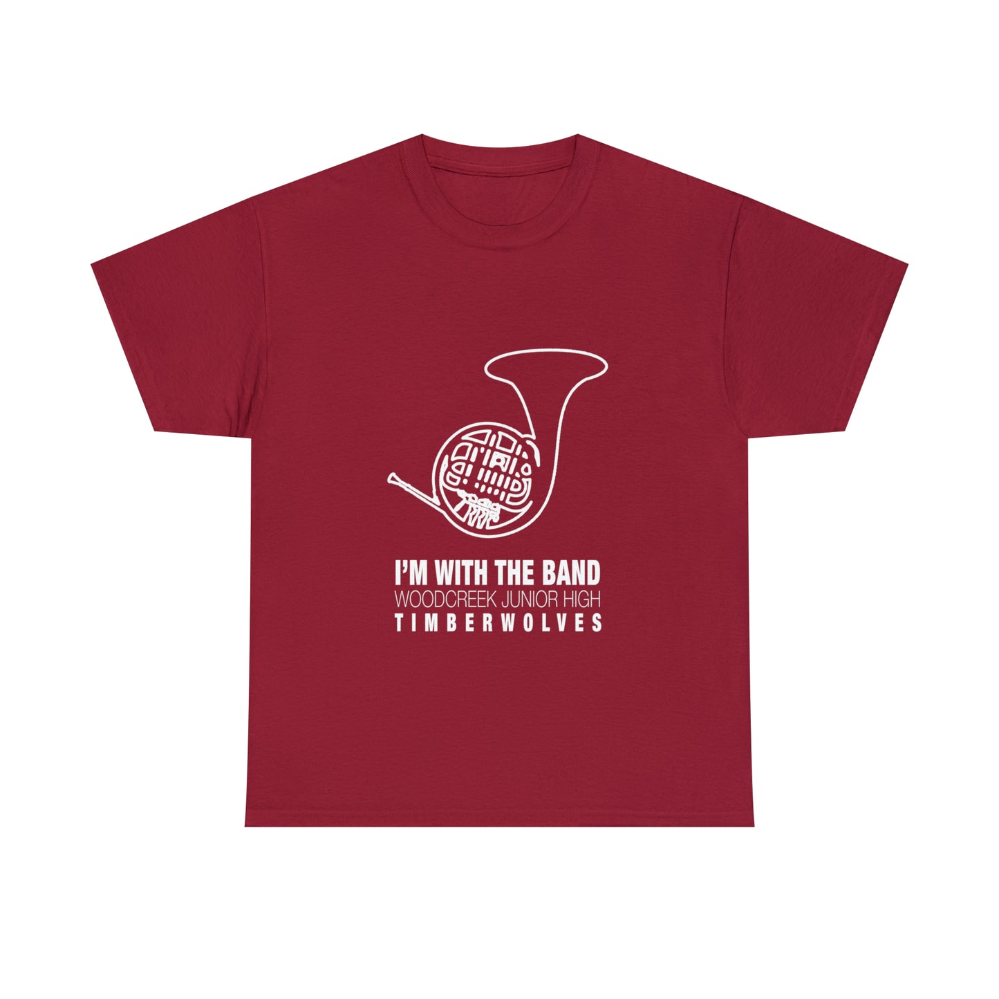 WCJH - I'M WITH THE BAND Adult French Horn Tee (13 color options)
