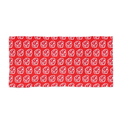 KHS - Mini Logo Beach Towel, Red