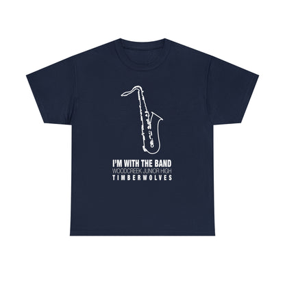 WCJH - I'M WITH THE BAND Adult Saxophone Tee (13 color options)