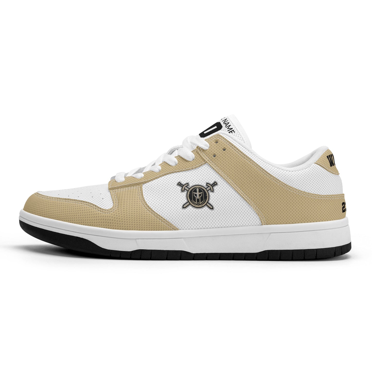 JHS - Mens D-Stylish Low Top Leather Sneakers, Two Tone