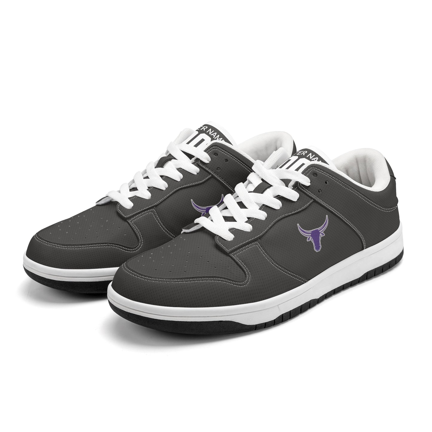 MRHS - Men's Dunk-Style Low Top Leather Sneakers