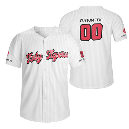 KHS - Striped Baseball Jersey, Red/White/Black