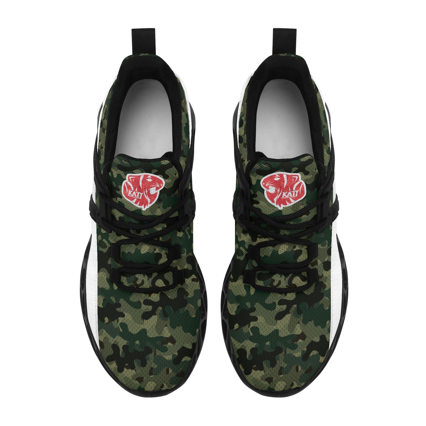 KHS - Men's New Elastic Sport Sneakers, Camo, 2 Color Options