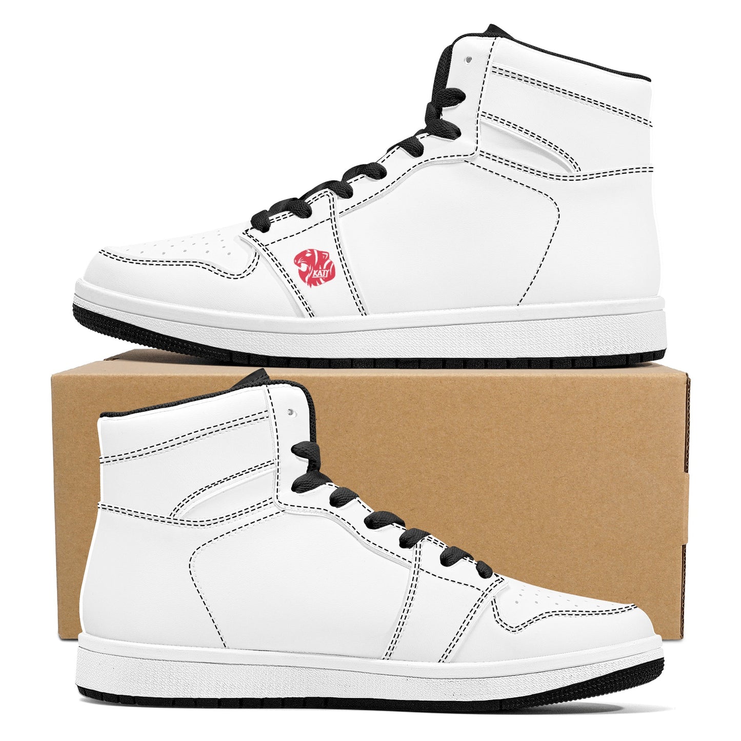 KHS - Men's High Top Leather Sneakers, Custom Design