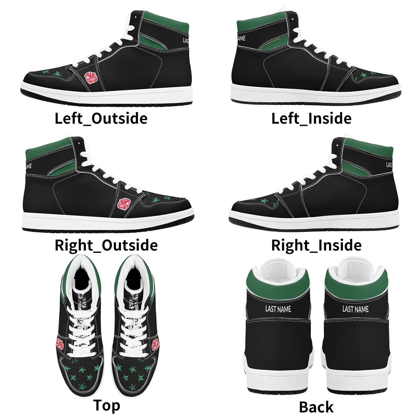 KHS - Mens High Top Leather Sneakers, First Responders, 3 Options