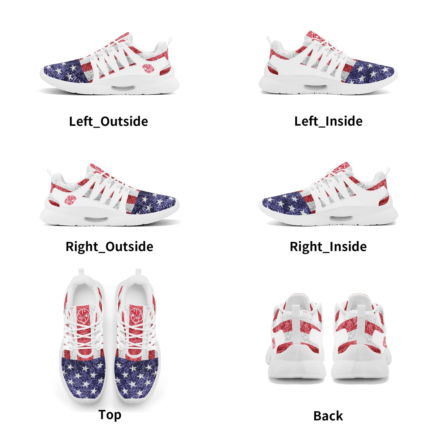 KHS - Mens New Training Running Shoes, Patriotic