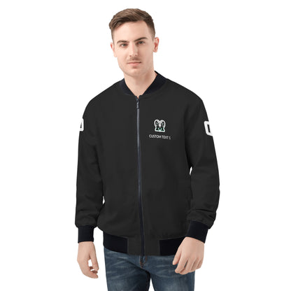 MCHS - Adult Zip-Up Bomber Jacket, Black/Black