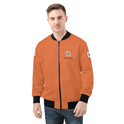 SLHS - Adult Zip-Up Bomber Jacket, Orange/Orange