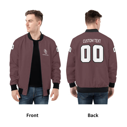 CRHS - Adult Zip-Up Bomber Jacket, Maroon/Maroon