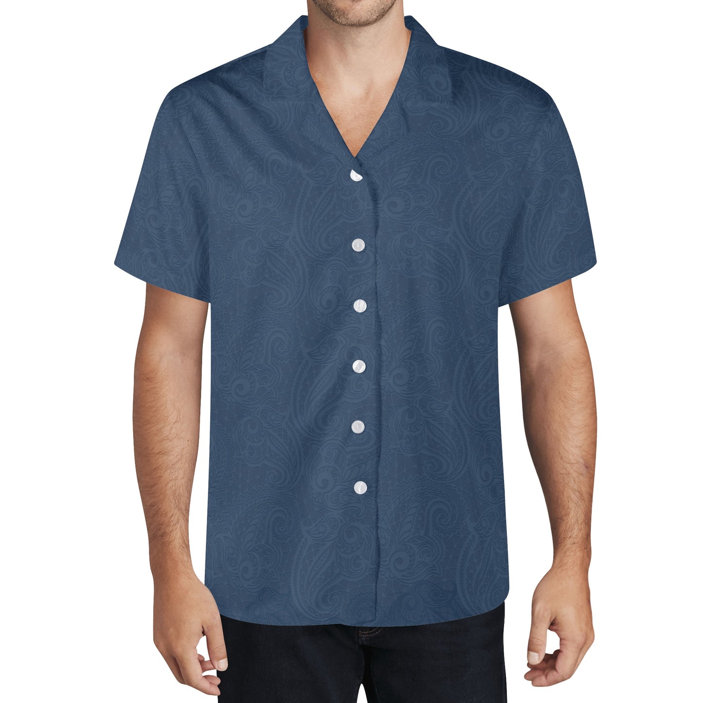 OTHS - Hawaiian Casual Shirt, Blue/Blue