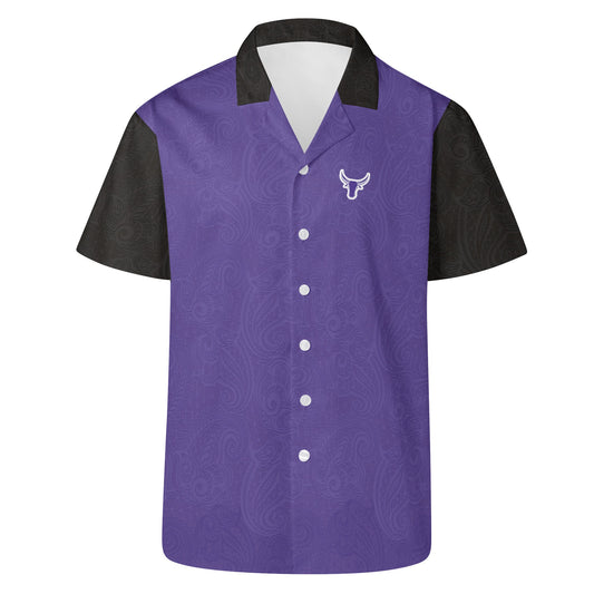 MRHS - Hawaiian Casual Shirt, Purple/Black