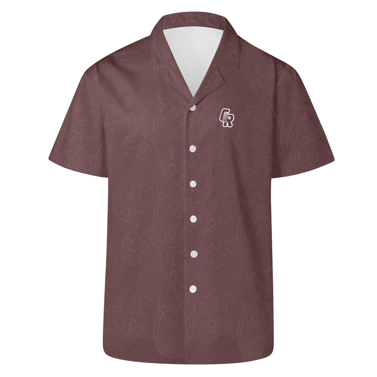 CRHS - Hawaiian Casual Shirt, Maroon/Maroon