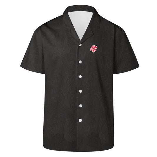 KHS - Hawaiian Casual Shirt, Black/Black