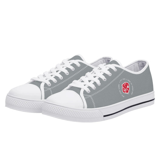 KHS - Womens Low Top Canvas Shoes, Jersey Pattern, White Sole