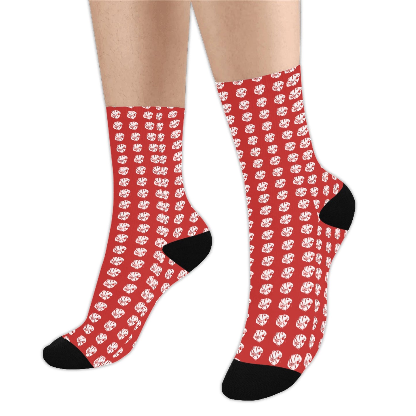 KHS - Crew Socks, Red/White, Adult