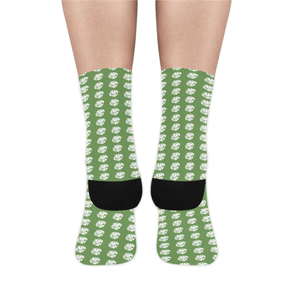 KHS - Crew Socks, Green/White, Adult