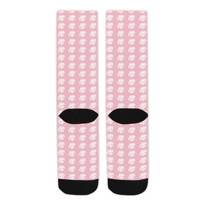 KHS - Crew Socks, Pink/White, Adult