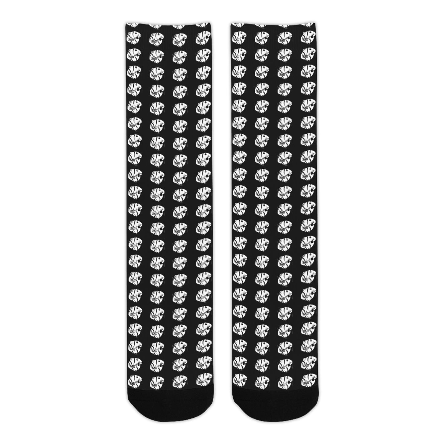 KHS - Crew Socks, Black/White, Adult