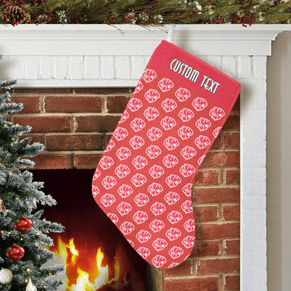 KHS - Christmas Stocking, Red/Red Logos Christmas Stocking (Without Folded Top)