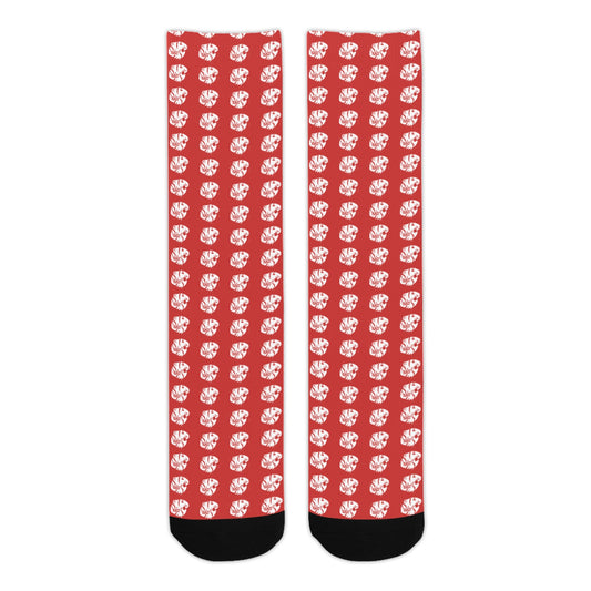 KHS - Crew Socks, Red/White, Adult