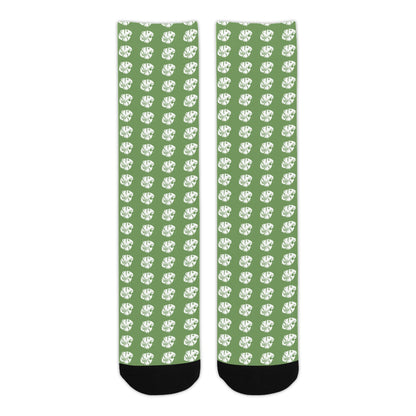 KHS - Crew Socks, Green/White, Adult