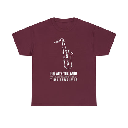 WCJH - I'M WITH THE BAND Adult Saxophone Tee (13 color options)