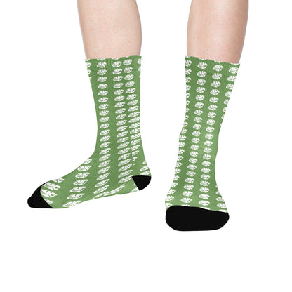 KHS - Crew Socks, Green/White, Adult