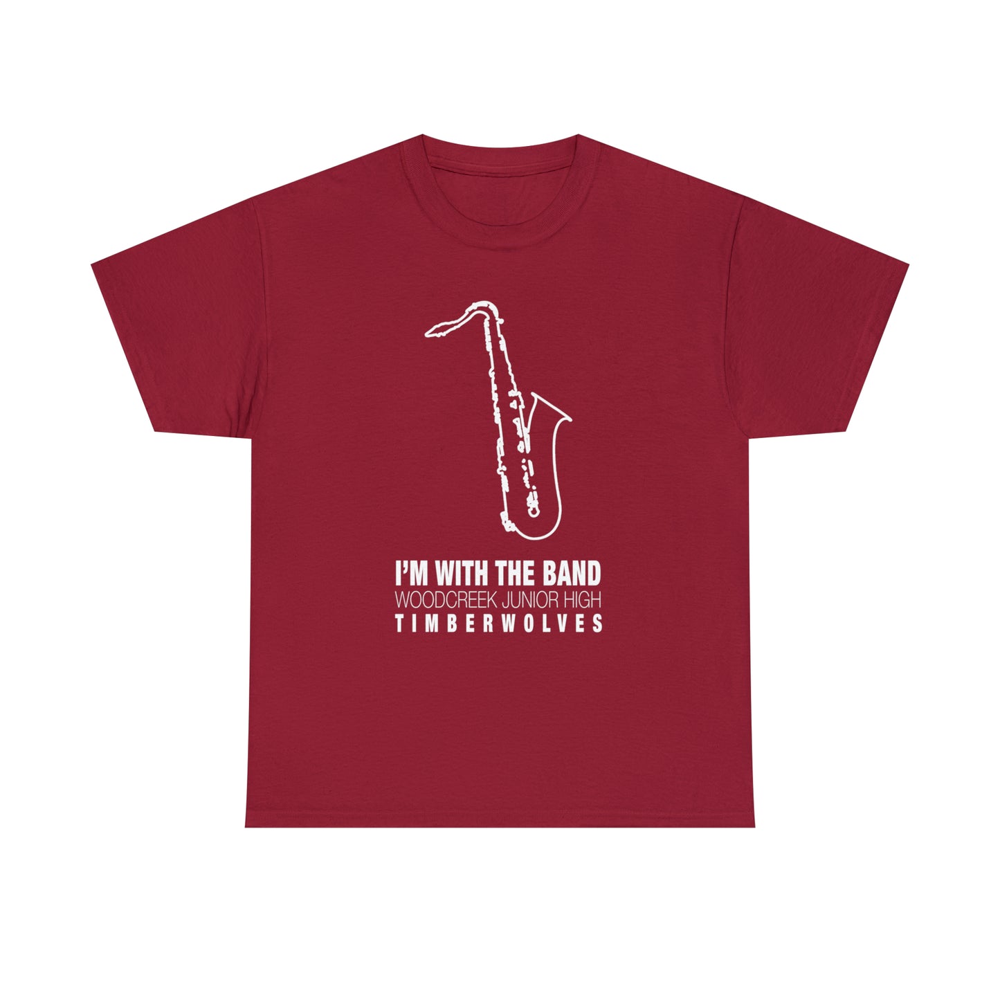 WCJH - I'M WITH THE BAND Adult Saxophone Tee (13 color options)