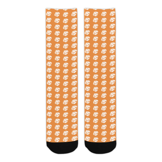 KHS - Crew Socks, Orange/White, Adult