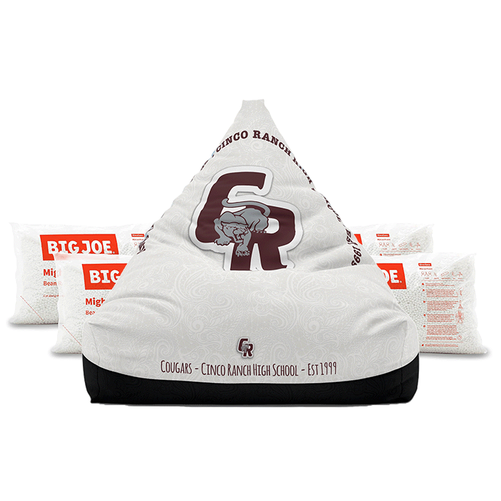 CRHS - Bean Bag Chair & Filling, White/Logo