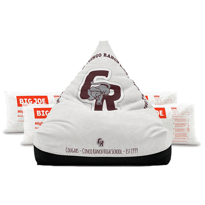 CRHS - Bean Bag Chair & Filling, White/Logo