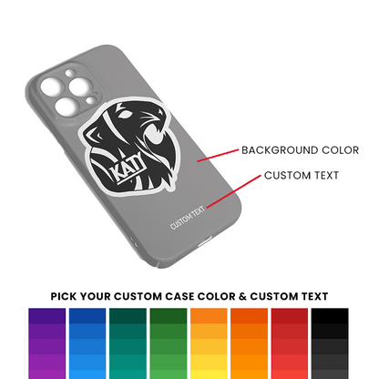 KHS - iPhone 13/14/15 Phone Case, Custom Color & Text