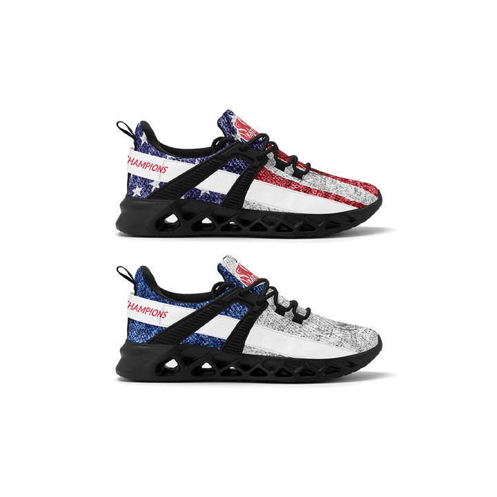 KHS - Women's New Elastic Sport Sneakers, Patriotic, 2 Options