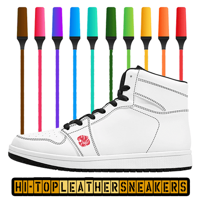 KHS - Men's High Top Leather Sneakers, Custom Design