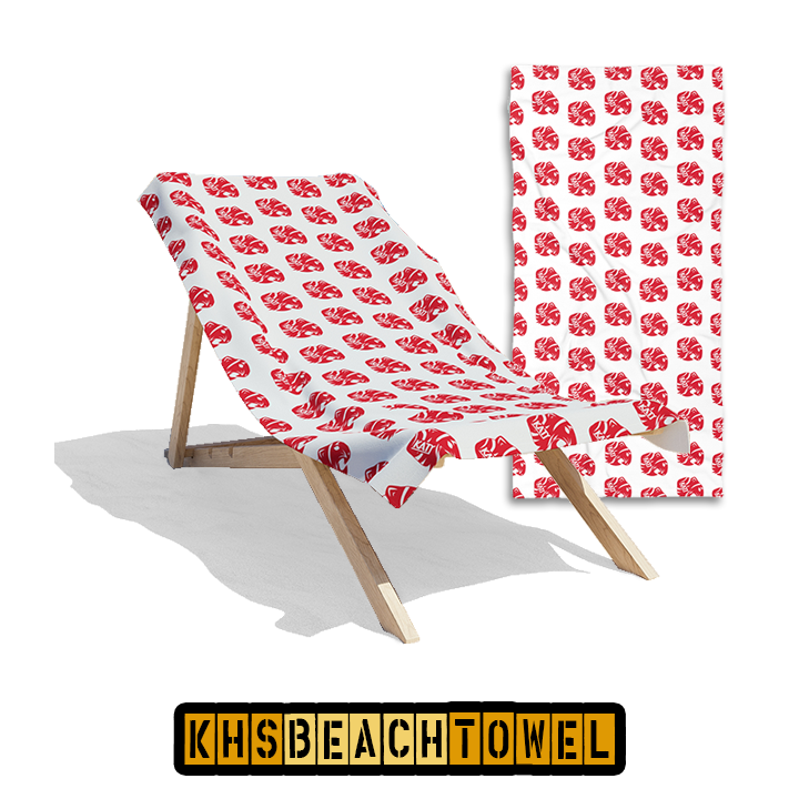 KHS - Mini Logo Beach Towel, White