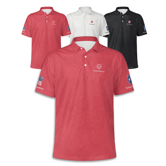 KHS - Paisley Polo Shirt, Red/White/Black