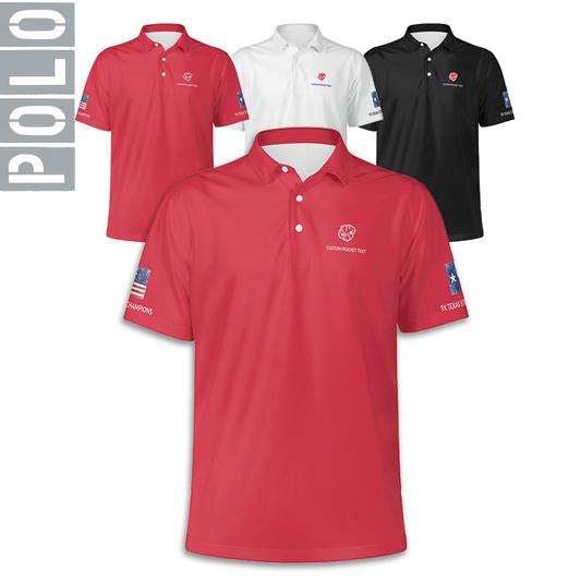 KHS - Solid Polo Shirt, Red/White/Black