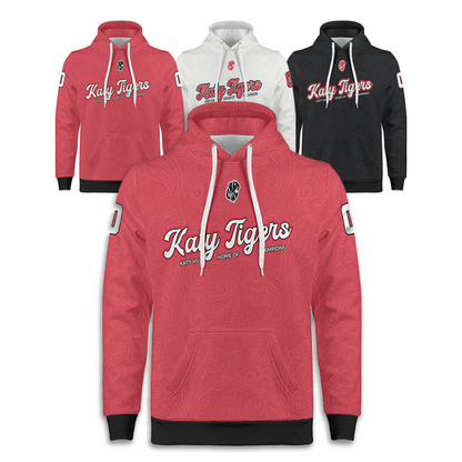 KHS - Paisley Pullover Hoodie, Red/White/Black