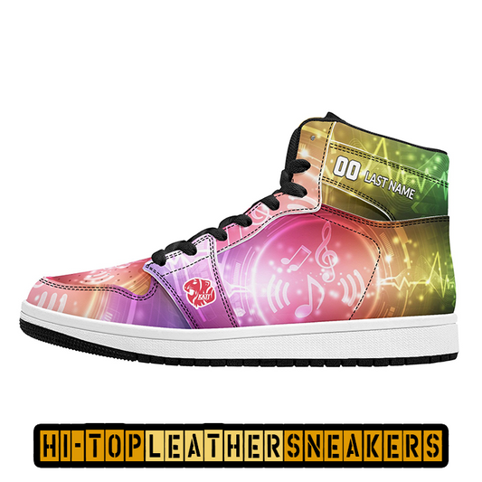 KHS - Boom Box Mens High Top Leather Sneakers