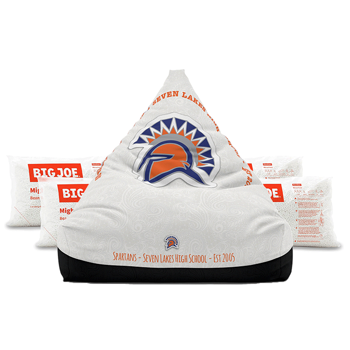 SLHS - Bean Bag Chair & Filling, White/Logo