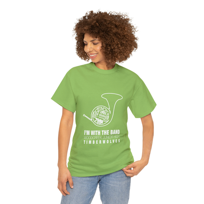 WCJH - I'M WITH THE BAND Adult French Horn Tee (13 color options)