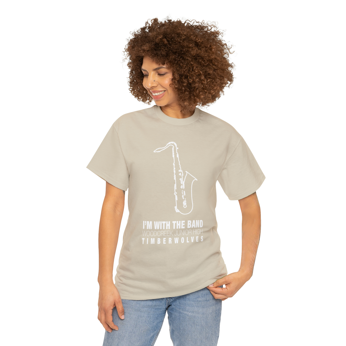 WCJH - I'M WITH THE BAND Adult Saxophone Tee (13 color options)