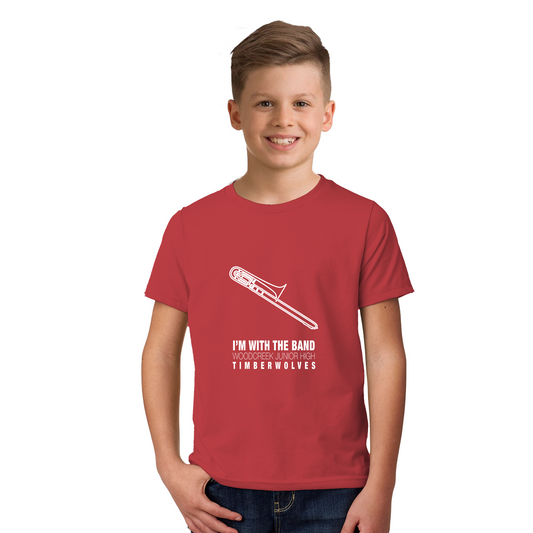 WCJH - I'M WITH THE BAND Youth Trombone Tee (13 color options)