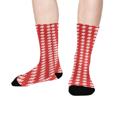 KHS - Crew Socks, Red/White, Adult