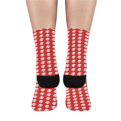 KHS - Crew Socks, Red/White, Adult