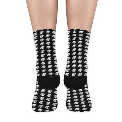 KHS - Crew Socks, Black/White, Adult