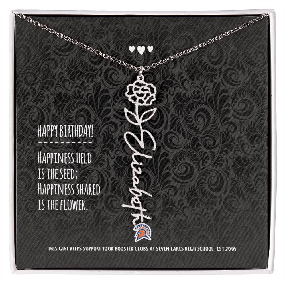 SLHS - Birthday Flower Drop Necklace