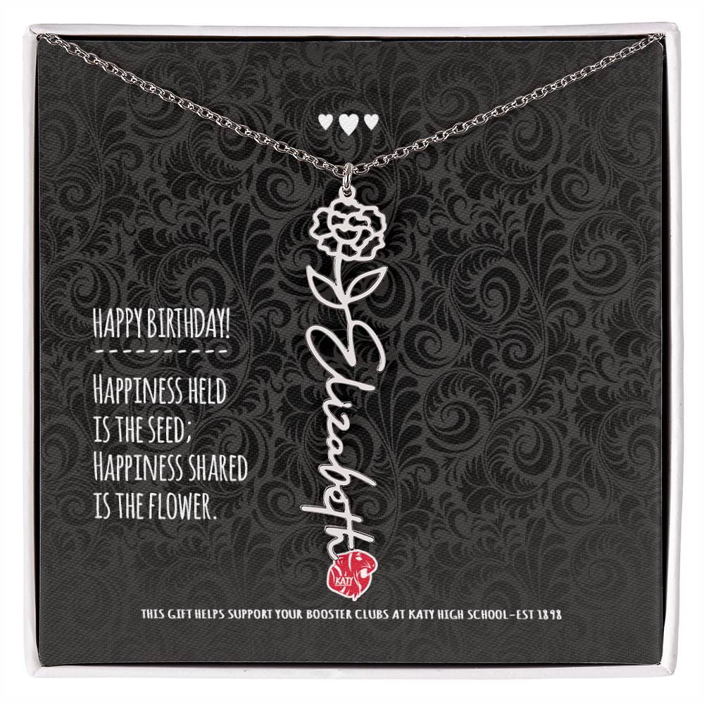 KHS - Birthday Flower Drop Necklace